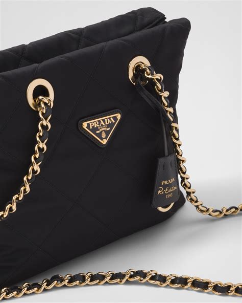 prada flou shoulder bag|Prada re nylon tote bag.